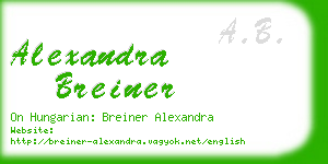 alexandra breiner business card